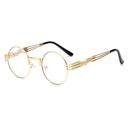 2 Chainz Vintage Sunglasses - Steampunk Round Shades Sunglasses AM 1901 C7
