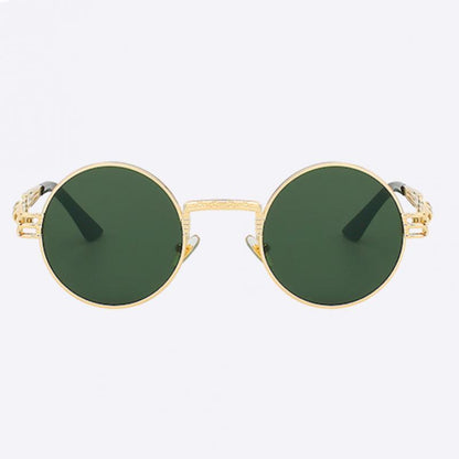 2 Chainz Vintage Sunglasses - Steampunk Round Shades Sunglasses Black
