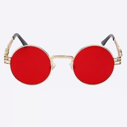 2 Chainz Vintage Sunglasses - Steampunk Round Shades Sunglasses Black