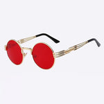 2 Chainz Vintage Sunglasses - Steampunk Round Shades Sunglasses Black