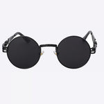 2 Chainz Vintage Sunglasses - Steampunk Round Shades Sunglasses Black