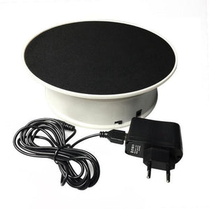 360 Degree Electric Rotating Turntable Photography Black with EU plug