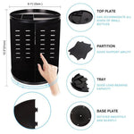 360 Rotating Makeup Organizer Makeup Accessories Black