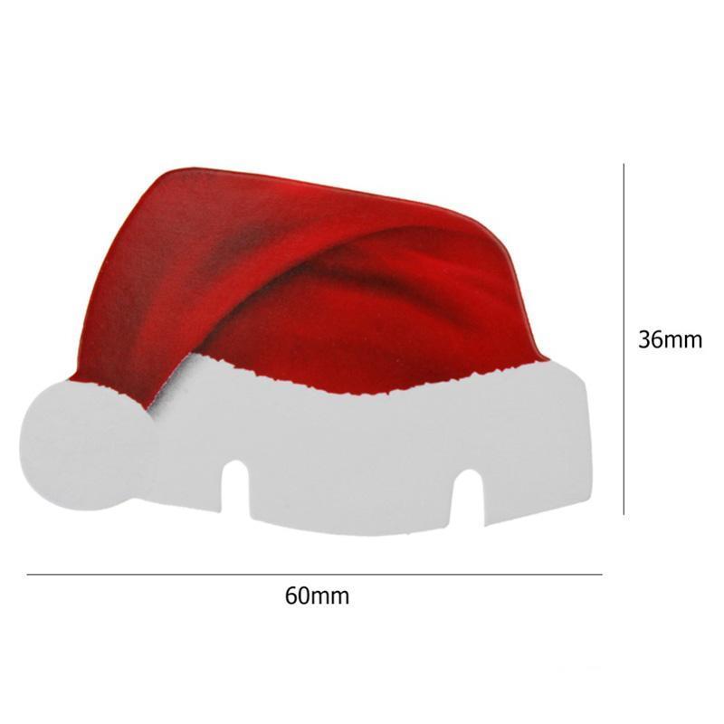 loomrack 10 PCS Christmas Santa Hat Wine Glass Decoration Christmas Accessories