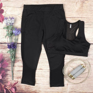 loomrack 2-Piece Mesh Yoga Capri Set Yoga Sets