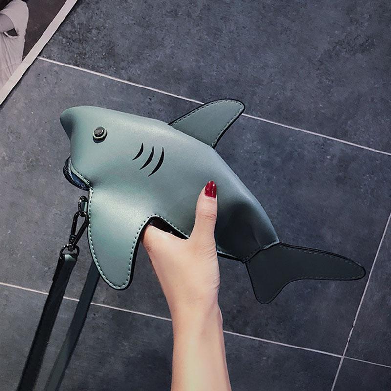 3D Shark Crossbody Bag