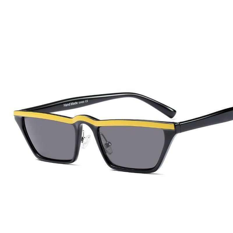 loomrack 80s Punk Vintage Sunglasses Sunglasses Yellow Gray