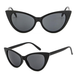 loomrack 90s Retro Lady Cat Eye Pointed Tip Sunglasses Sunglasses big matte black