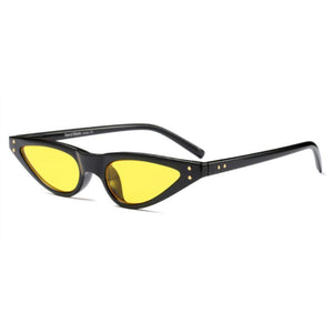 loomrack 90s Small Pointy Sunglasses Sunglasses Yellow