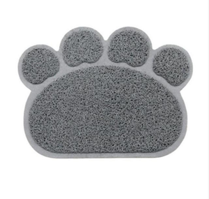 loomrack Animal Paw Feeding Placemat Mats & Pads Gray