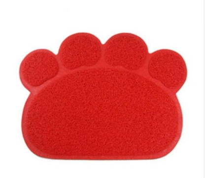loomrack Animal Paw Feeding Placemat Mats & Pads Red