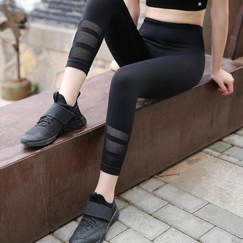 loomrack High Waisted Reflective Mesh Capri Leggings Yoga Pants